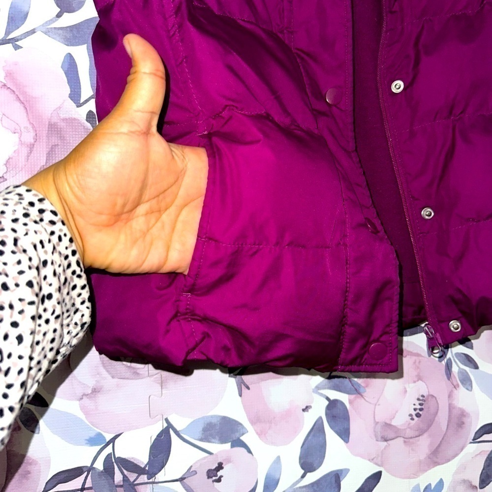 Faded Glory Puffer Vest Quilted Magenta Size M - Picture 9 of 9
